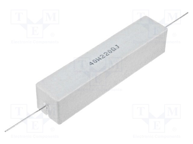Resistor: wire-wound; cement; THT; 4.7Ω; 40W; ±5%; 19x19x89mm