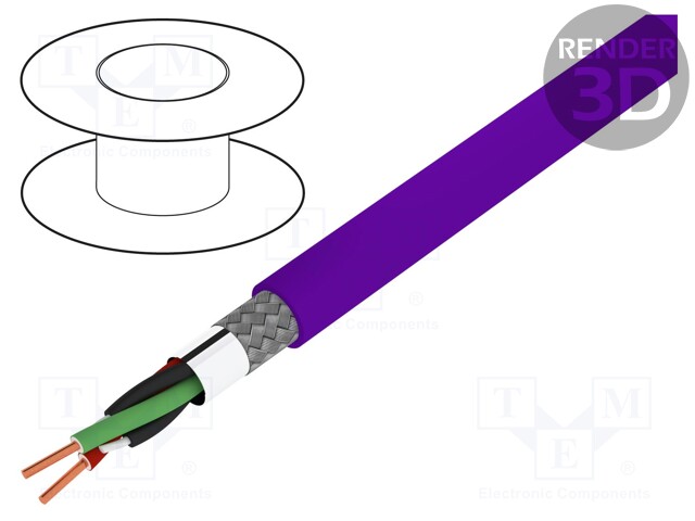 Wire; PROFIBUS,automatics,data transmission,outdoor; 1x2x1mm2