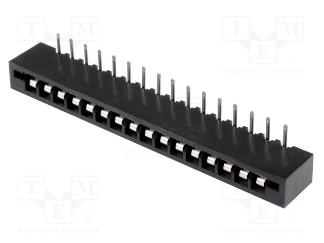 Connector: FFC (FPC); angled 90°; PIN: 16; NON-ZIF; THT; tinned