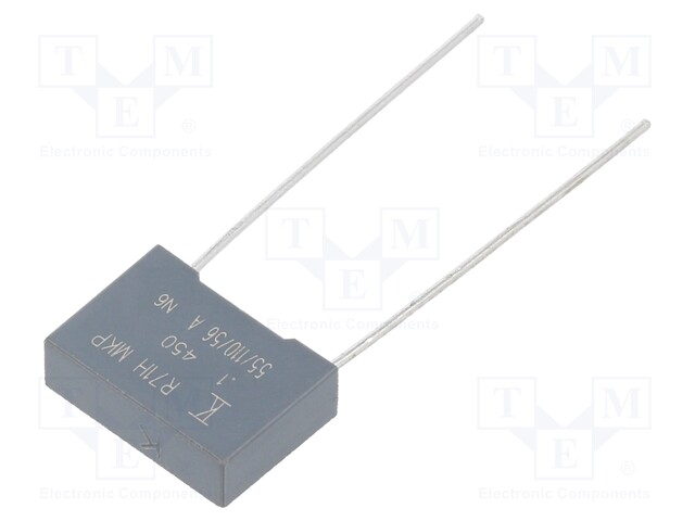 Capacitor: polypropylene; 100nF; 10mm; ±10%; 13x9x4mm; -40÷110°C