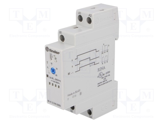 Timer; 0,1s÷24h; SPDT; 250VAC/16A; 24÷240VAC; 24÷240VDC; DIN; PIN: 6