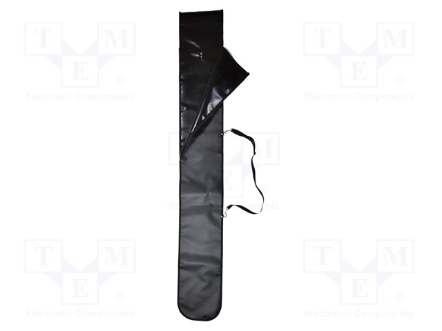 Cover; 2250x300mm; black; leather