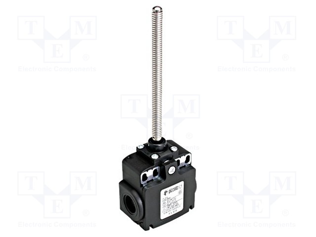 Limit switch; rubber seal,spring, total length 104,5mm; 10A