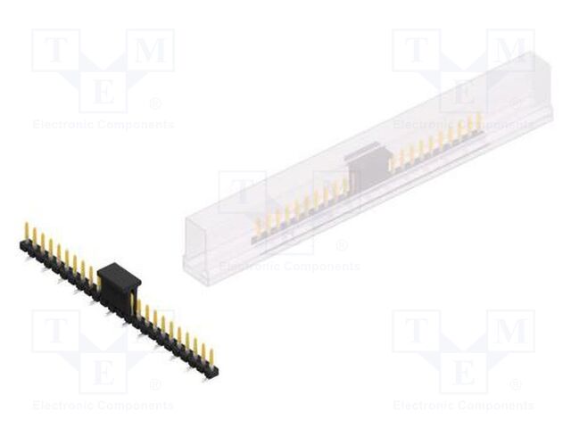 Connector: pin strips; pin header; male; PIN: 24; 2.54mm; SMT; 1x24