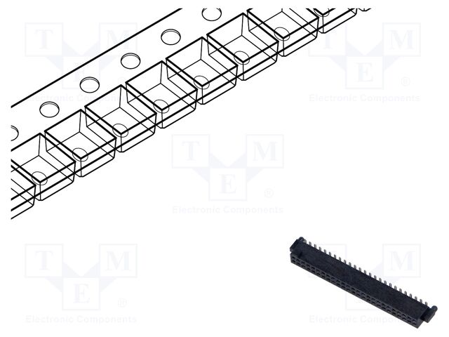 Connector: PCB to PCB; female; PIN: 50; 1.27mm; SFM; SMT; socket