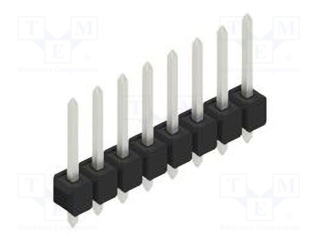 Connector: pin strips; pin header; male; PIN: 8; 2.54mm; THT; 1x8