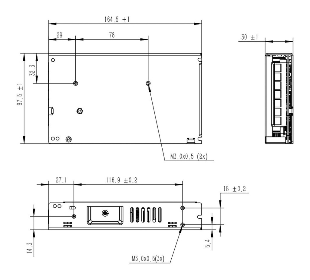 Power supply: switching; for building in; 200W; 48VDC; 4.2A; OUT: 1