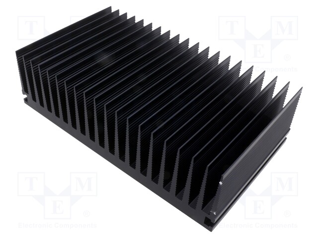 Heatsink: extruded; grilled; black; L: 150mm; W: 265mm; H: 74mm