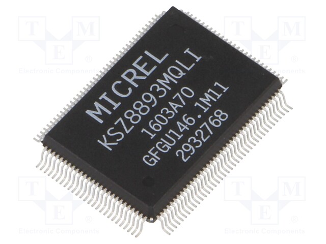 IC: ethernet switch; 10/100Base-T; MDC,MDI,MDI-X,MDIO,MII