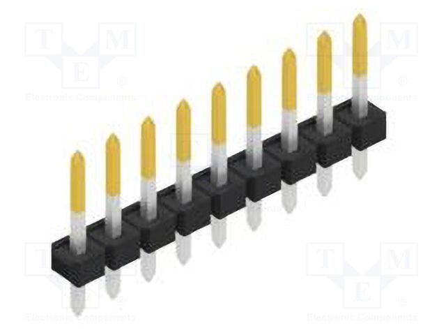 Connector: pin strips; pin header; male; PIN: 9; 2.54mm; THT; 1x9