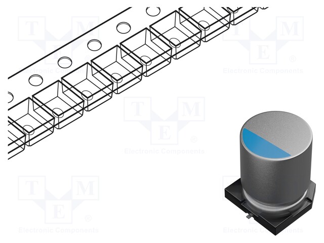 Capacitor: hybrid; -55÷125°C; Ø10x12.5mm; 68uF; 63VDC; SMD; ±20%