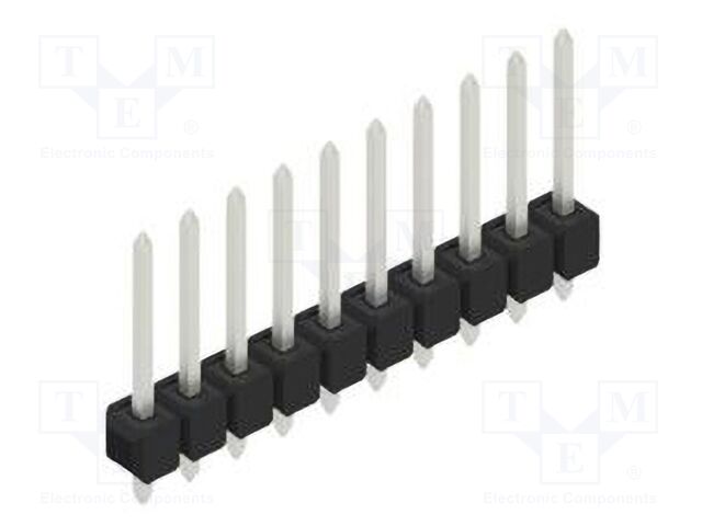 Connector: pin strips; pin header; male; PIN: 10; 2.54mm; THT; 1x10