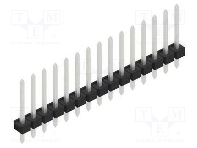 Connector: pin strips; pin header; male; PIN: 15; 2.54mm; THT; 1x15