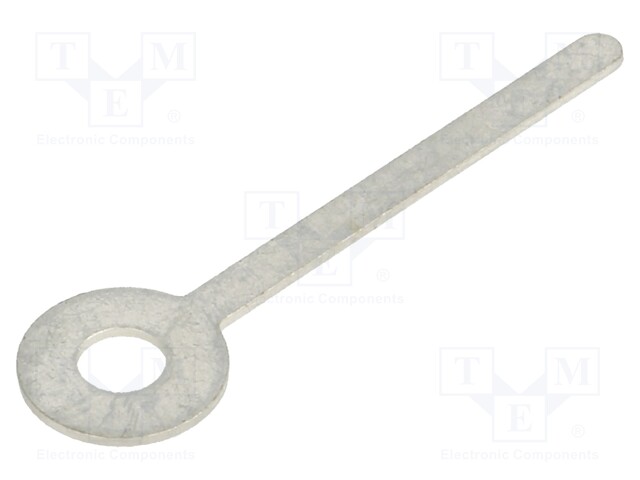 Solder lug terminal; 0.5mm; M3; Ø: 3.3mm; THT; screw; brass; tinned