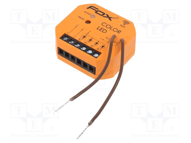 RGBW controller; FOX; IP20; 9÷30VDC; flush mount; 0÷45°C; 2.4GHz