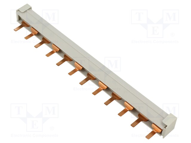 Busbar; 10mm2; Poles: 2; 63A; 214mm