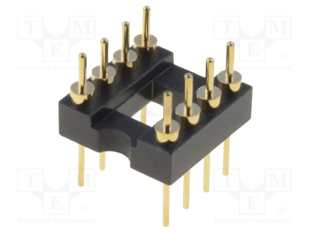 Socket: DIP; PIN: 8; Pitch: 2.54mm; precision; THT; gold-plated