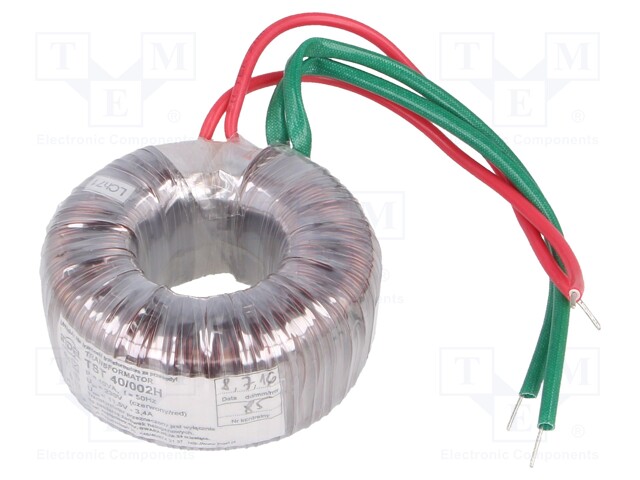 Transformer: toroidal; for halogen lamps; 40VA; 230VAC; 11.5V