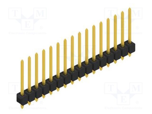 Connector: pin strips; pin header; male; PIN: 16; 2.54mm; THT; 1x16