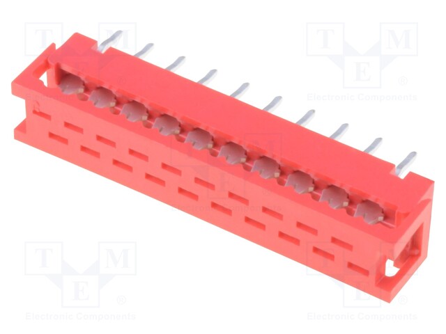 Adapter; wire-board; PIN: 20; IDC,THT; on PCBs,for ribbon cable