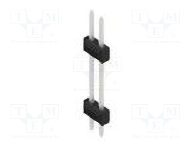 Connector: pin strips; pin header; male; PIN: 2; 2.54mm; THT; 2x1