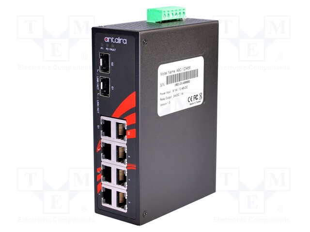 Industrial module: switch Ethernet; unmanaged; 12÷48VDC; RJ45