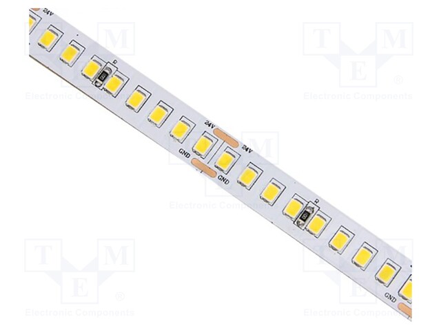 LED tape; white cold; 2835; 24V; LED/m: 180; 10mm; white PCB; IP20