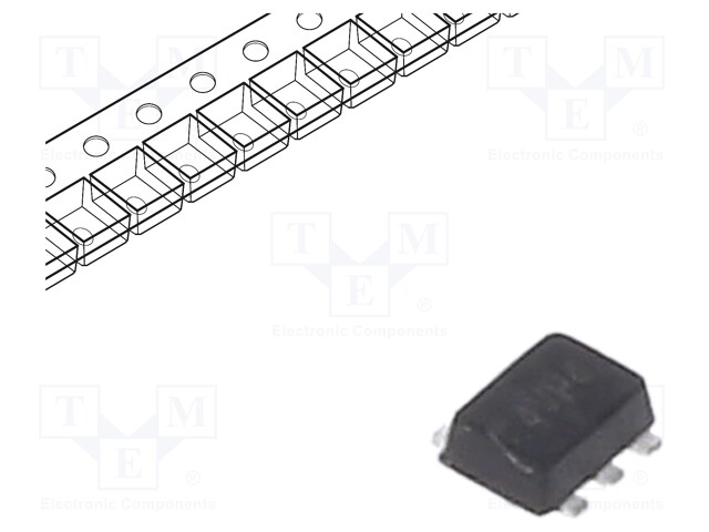 Transistor: NPN x2; bipolar; 45V; 100mA; 150mW; SOT563-6