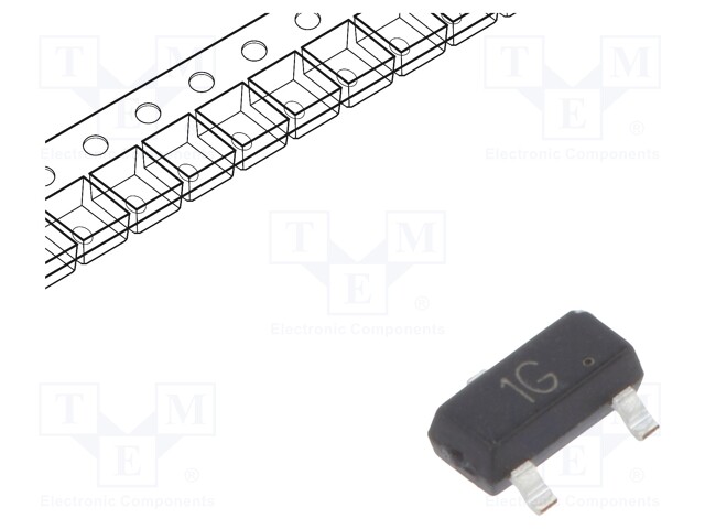 Transistor: NPN; bipolar; 45V; 0.1A; 225mW; SOT23