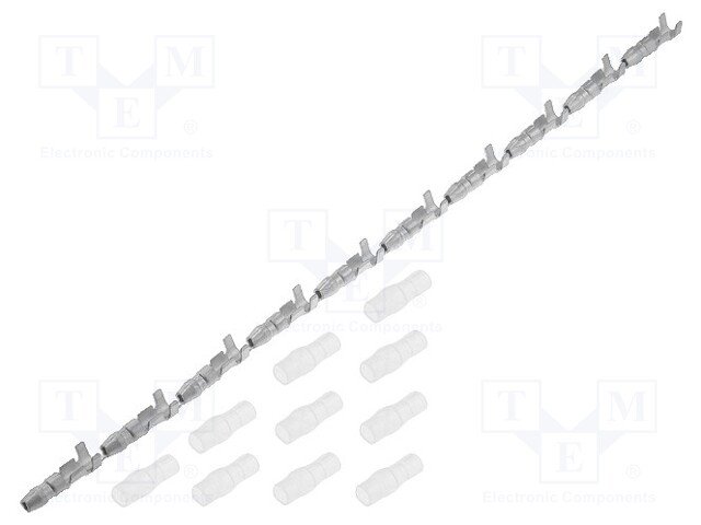 Terminal: round; male; with a housing; Pcs: 10; Mounting: on cable