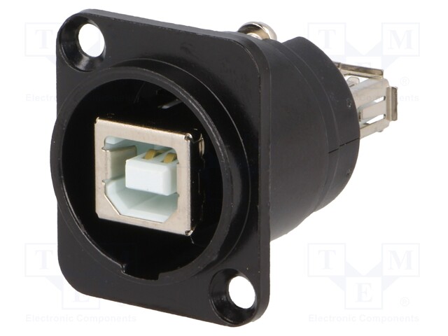 Adapter; USB A socket-back,USB B socket-front; FT; USB 2.0