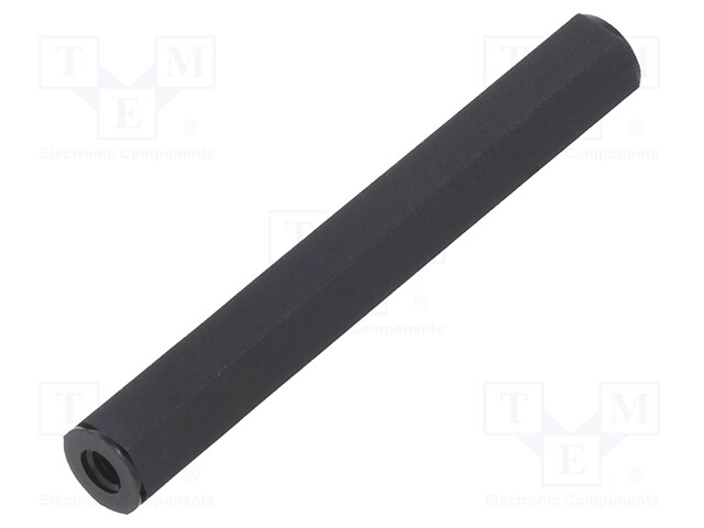 Screwed spacer sleeve; cylindrical; polyamide; M4; 60mm