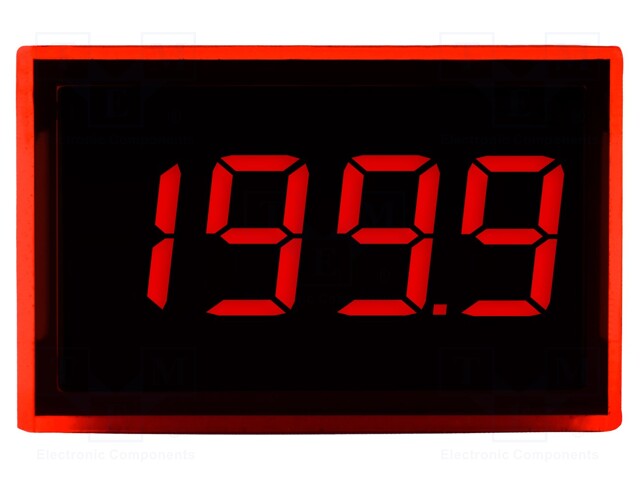 Voltmeter; digital,mounting; 0÷200mV; on panel; Char: 9.4mm; 400uA