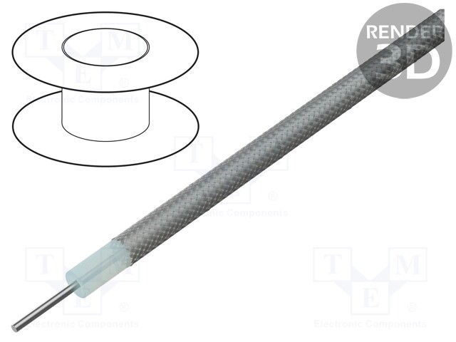 Wire: coaxial; RG401/U; 1x14AWG; solid; CCS; 30m; Øcable: 6.25mm