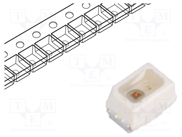 LED; SMD; Mini PLCC2; red; 355÷1120mcd; 2.2x1.4x1.3mm; 60°; 20mA