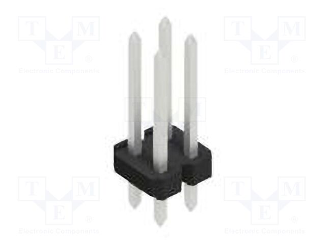 Connector: pin strips; pin header; male; PIN: 4; 2.54mm; THT; 2x2