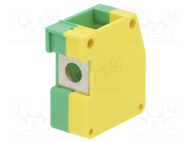 Splice terminal: transformer; screw terminal; yellow-green
