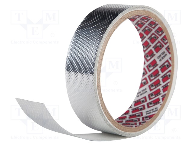 Tape: shielding; W: 12mm; L: 25m; Thk: 0.17mm; acrylic,conductive
