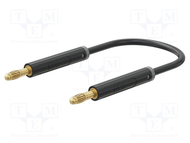 Test lead; 60VDC; 30VAC; 19A; banana plug 4mm,both sides; Len: 1m