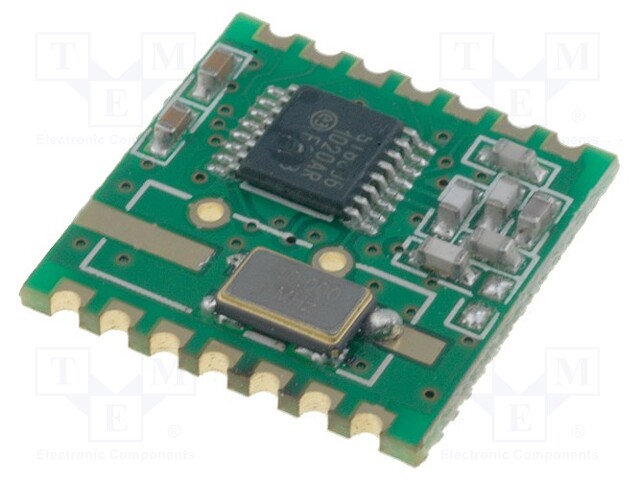 Module: RF; FM transceiver; FSK; 868MHz; SPI; -105dBm; 2.2÷3.8VDC