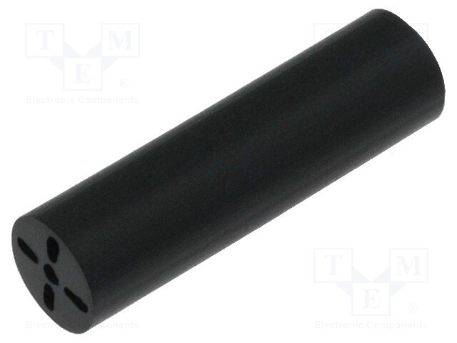 Spacer sleeve; LED; Øout: 6.5mm; ØLED: 5mm; L: 22.9mm; black; UL94V-0