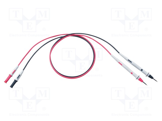 Test lead; Len: 0.8m; banana plug-probe tip; red and black