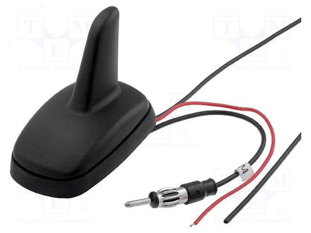 Antenna; SHARK; AM,FM,GPS; DIN,cables; 12VDC; Kind: RG174