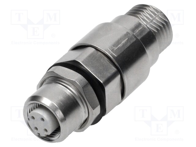 Gender Changer, M12, D-coding, Cat 5, 4 Contacts