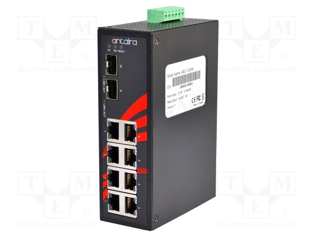Industrial module: switch Ethernet; unmanaged; 12÷48VDC; RJ45