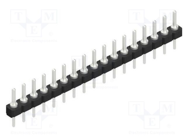 Connector: pin strips; pin header; male; PIN: 17; 2.54mm; THT; 1x17