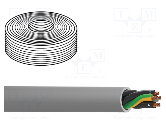Wire; stranded; Cu; MACHFLEX 350YY; 7G1mm2; unshielded; grey; PVC