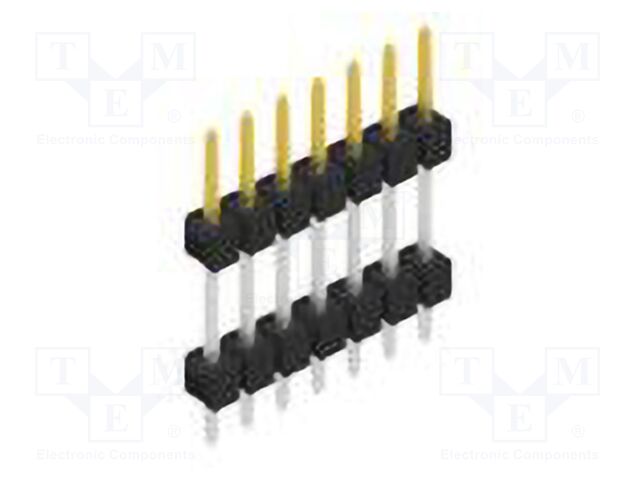Connector: pin strips; pin header; male; PIN: 7; 2.54mm; THT; 1x7