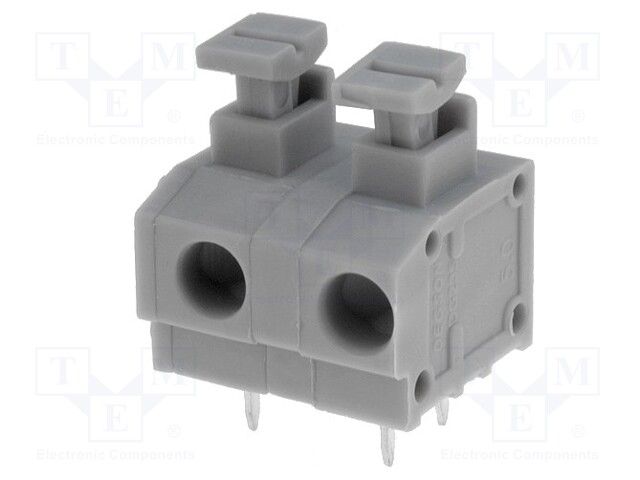 PCB terminal block; angled 90°; 7.5mm; ways: 2; on PCBs; 1.5mm2