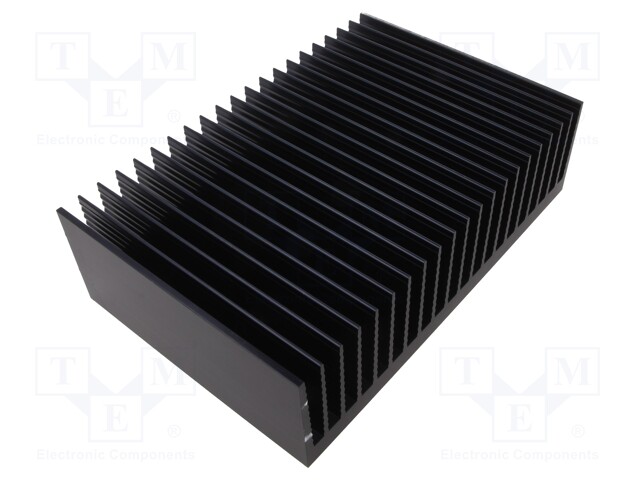 Heatsink: extruded; grilled; black; L: 200mm; W: 300mm; H: 83.5mm